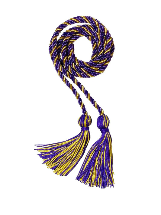 Purple and Gold Two Color Graduation Honor Cord