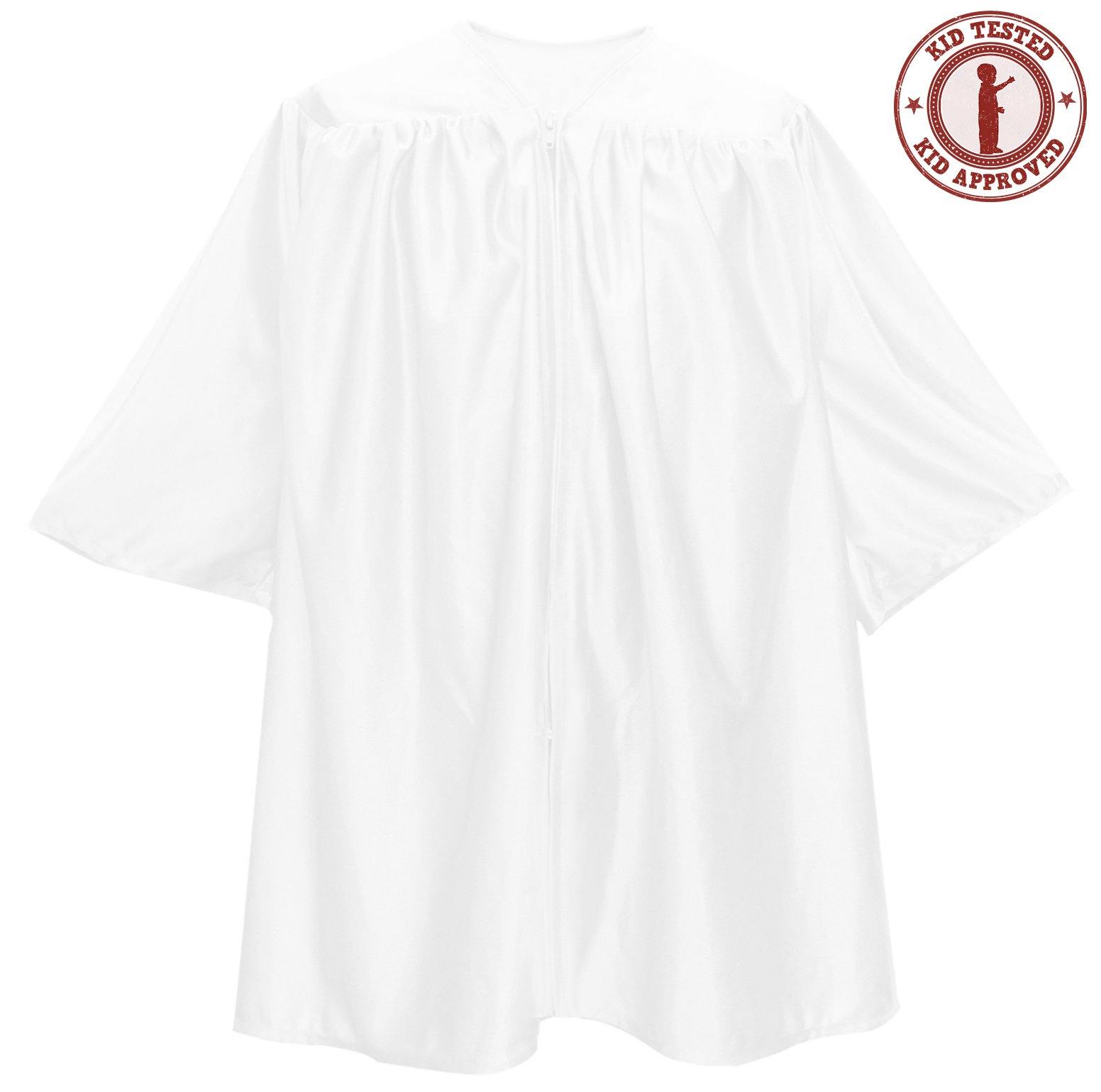 Child White Graduation Gown - Preschool & Kindergarten Gowns - GradWear