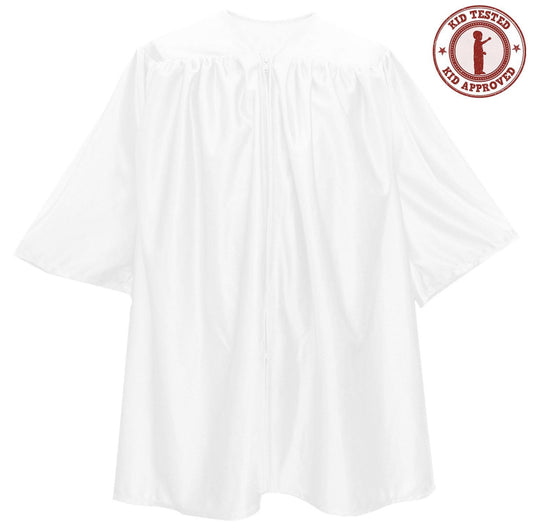 Child White Graduation Gown - Preschool & Kindergarten Gowns - GradWear