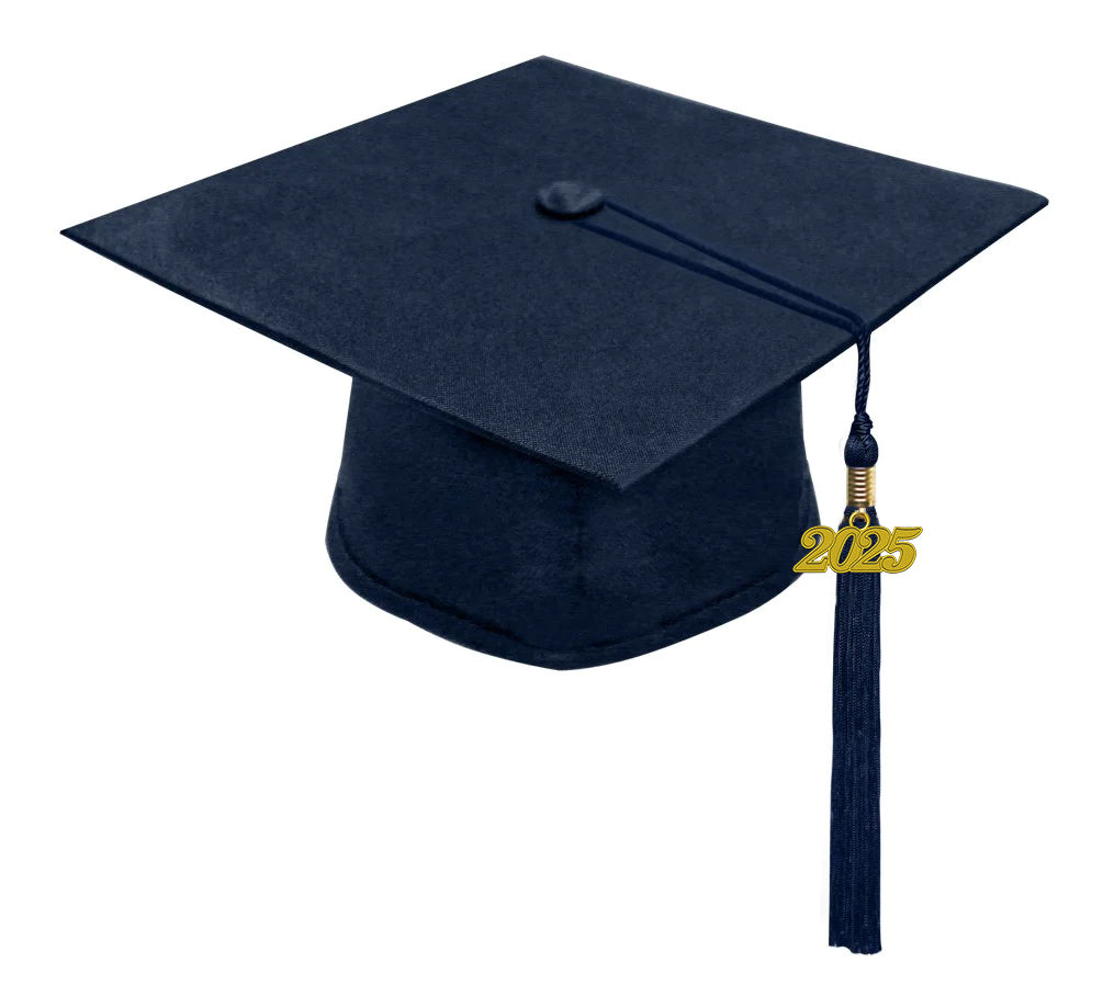 Matte Navy Blue Elementary Cap, Gown & Tassel