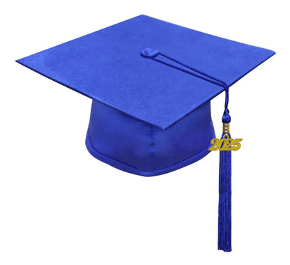 Matte Royal Blue High School Graduation Cap and Gown