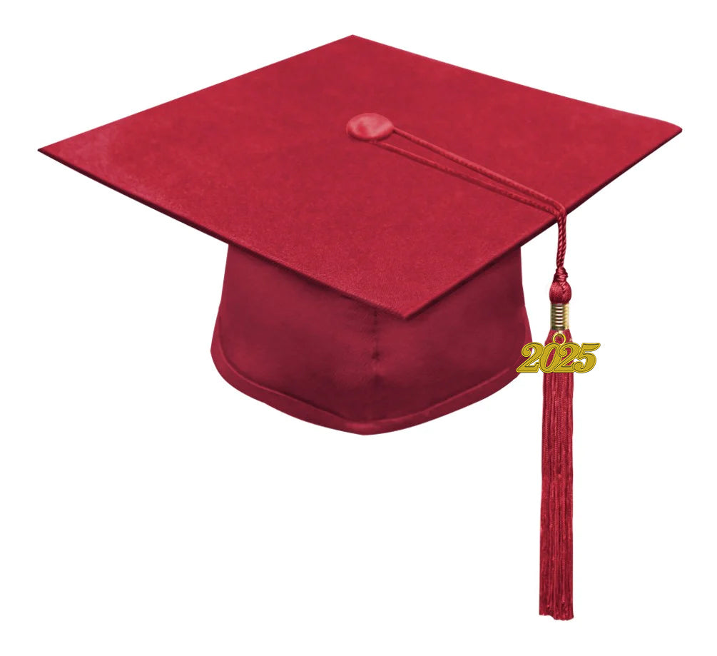 Matte Red Elementary Cap, Gown & Tassel