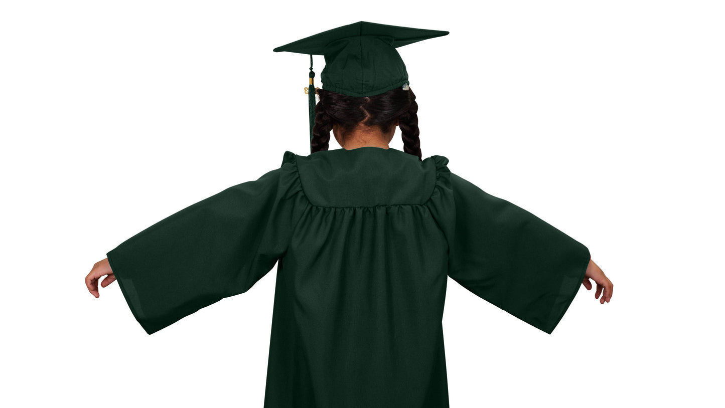 Child Matte Hunter Graduation Cap & Gown - Preschool & Kindergarten