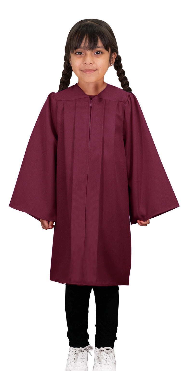 Child's Matte Maroon Choir Robe - Church Choir Robes - ChoirBuy