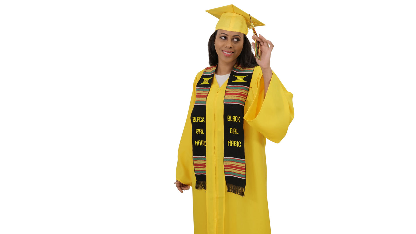 Black Girl Magic Kente Graduation Sash/Stole