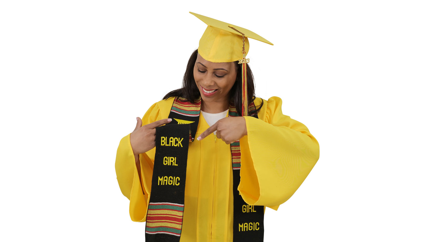 Black Girl Magic Kente Graduation Sash/Stole