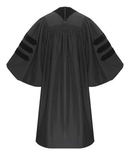 Deluxe Doctoral Graduation Gown - Academic Regalia - Graduation Cap and Gown