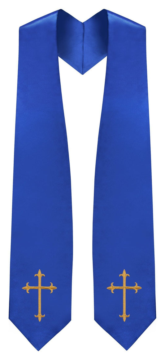 Royal Blue Traditional Choir Stole - Churchings