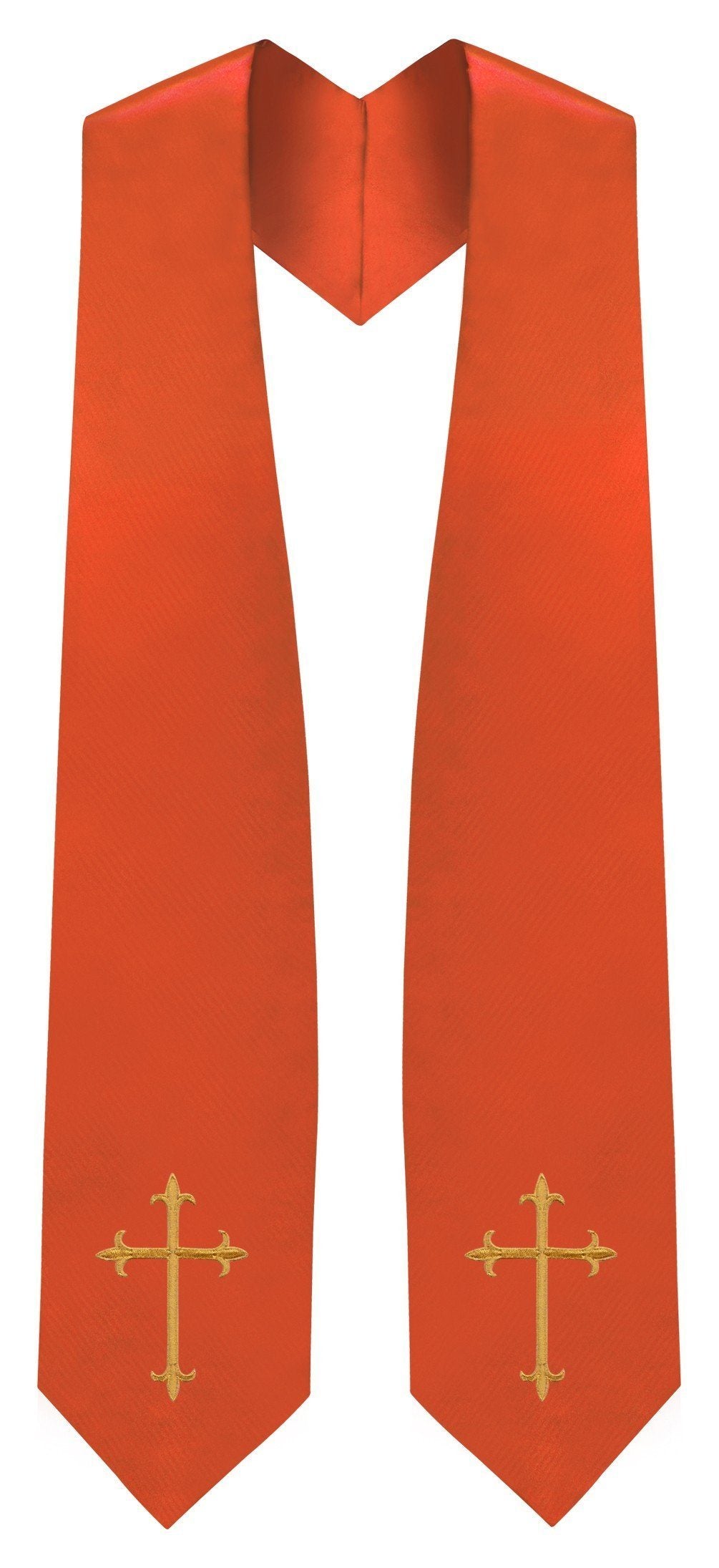 Orange Traditional Choir Stole - Churchings