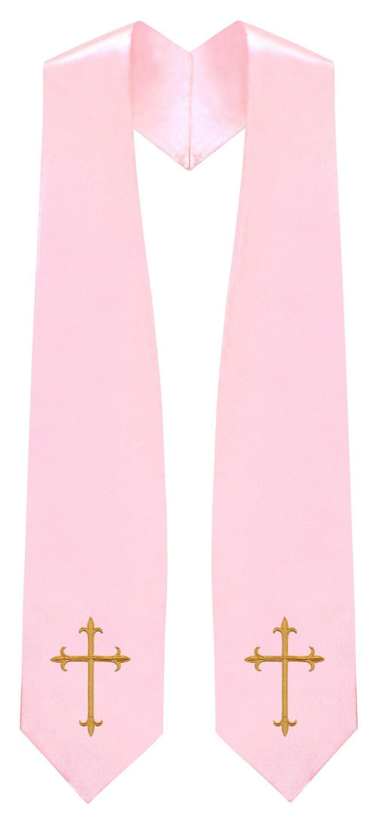 Pink Traditional Choir Stole - Churchings