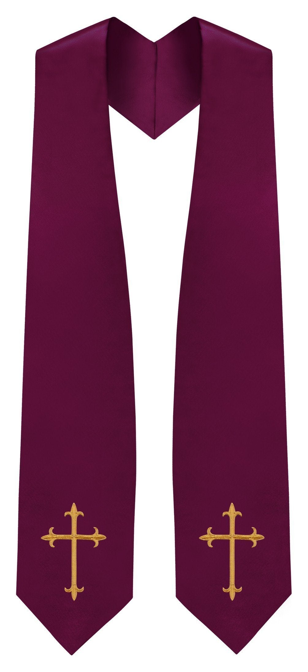 Maroon Traditional Choir Stole - Churchings