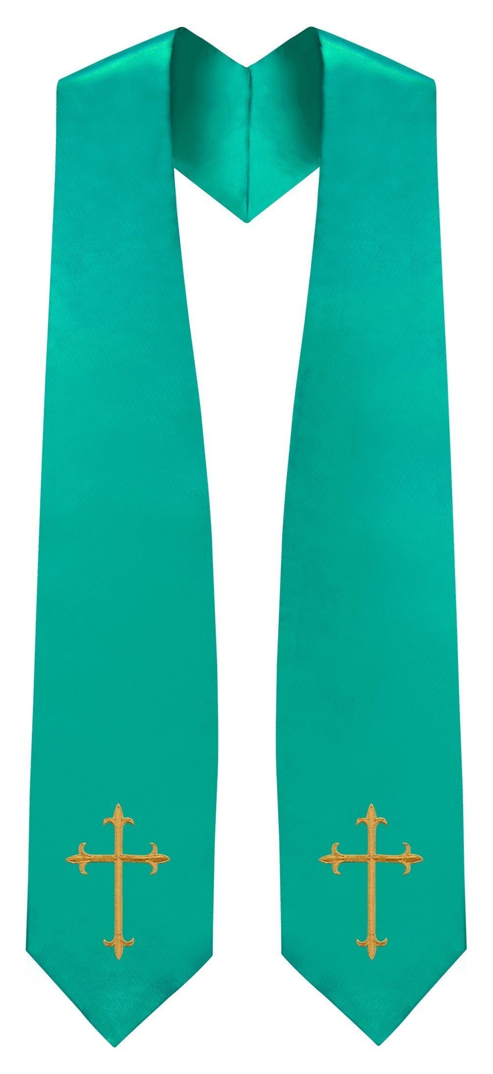 Emerald Green Traditional Choir Stole - Churchings