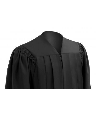 Deluxe Black Bachelors Graduation Gown - Academic Regalia - Graduation Cap and Gown