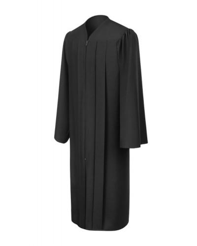 Matte Black Bachelors Graduation Gown - College & University - Graduation Cap and Gown