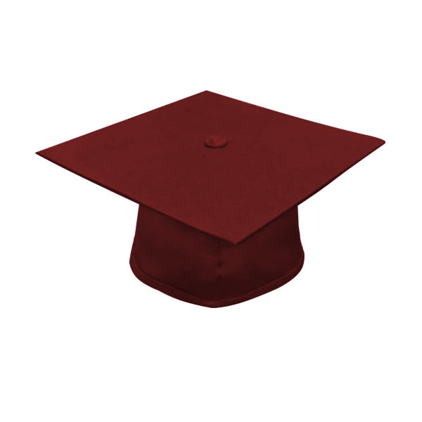 Matte Burgundy High School Graduation Cap and Gown