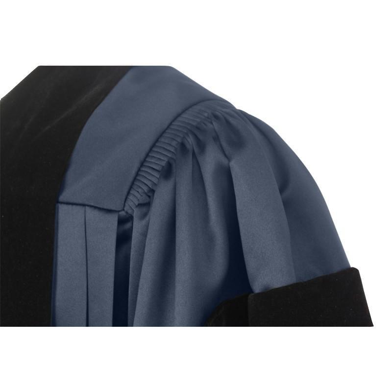 Deluxe Navy Blue Doctoral Gown - Graduation Cap and Gown