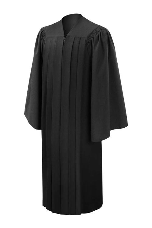 Deluxe Black High School Graduation Gown - Fluted Gown - Graduation Cap and Gown