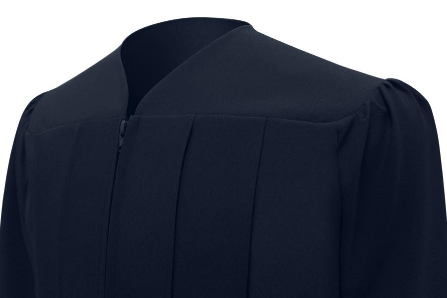 Matte Navy Blue High School Graduation Gown - Graduation Cap and Gown