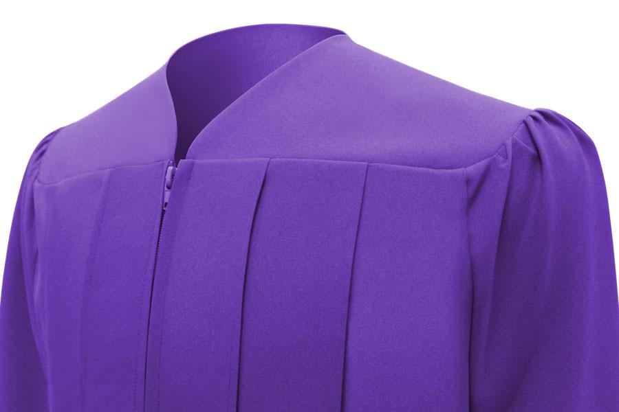 Matte Purple High School Graduation Gown - Graduation Cap and Gown