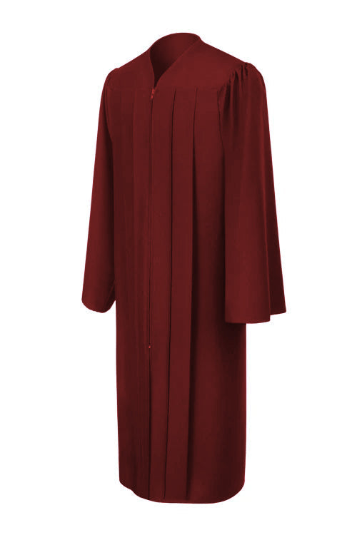 Matte Burgundy High School Graduation Gown