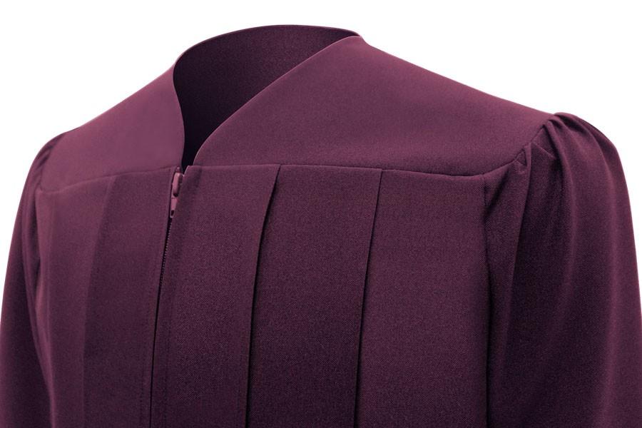 Matte Maroon High School Graduation Gown - Graduation Cap and Gown