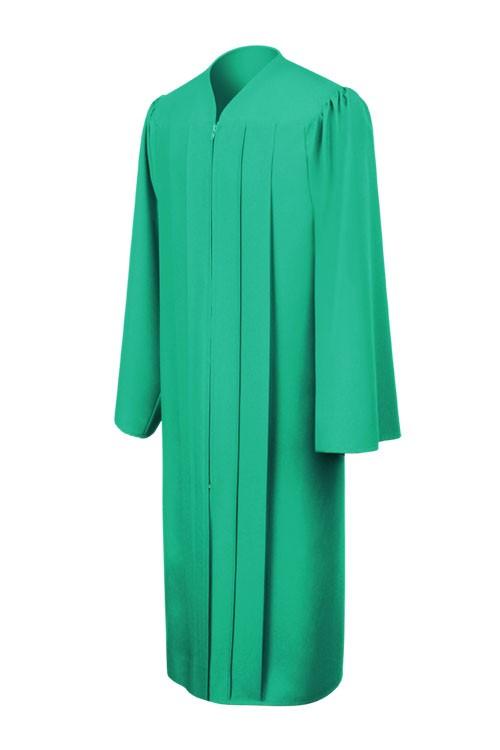 Matte Emerald Green High School Graduation Gown - Graduation Cap and Gown