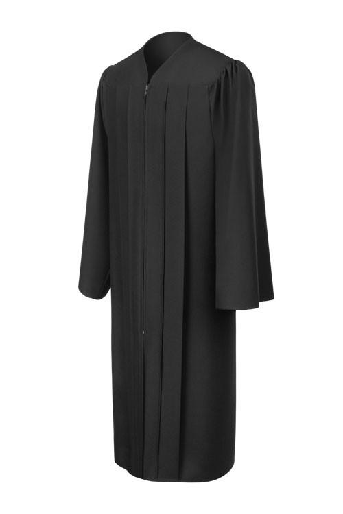 Matte Black High School Graduation Gown - Graduation Cap and Gown