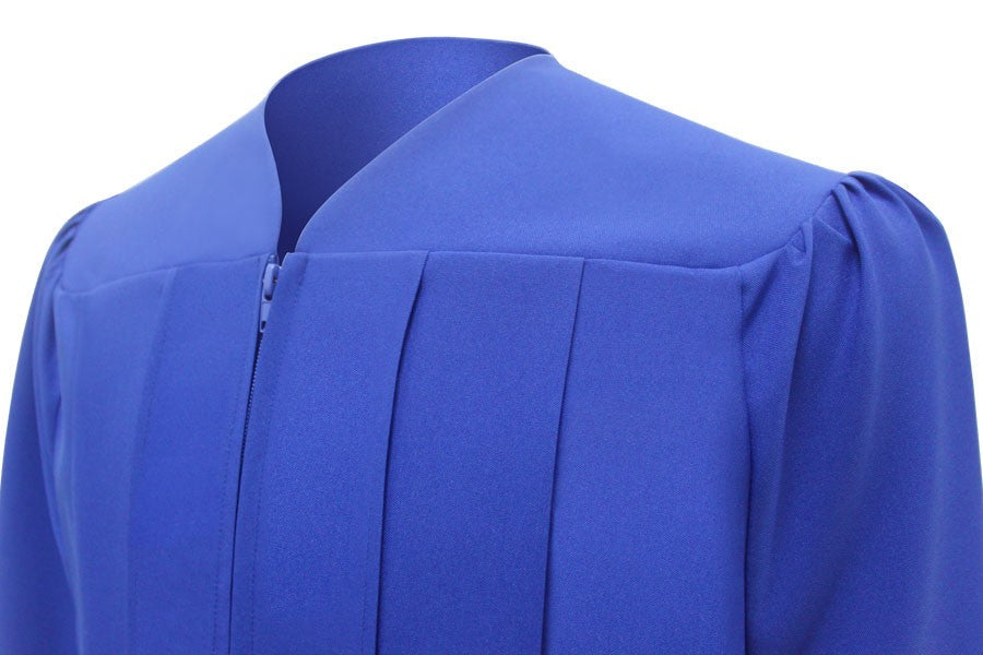 Matte Royal Blue High School Graduation Cap and Gown - Graduation Cap and Gown