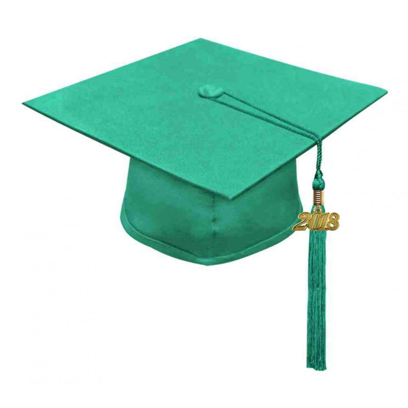 Matte Emerald Green Middle School Cap, Gown & Tassel