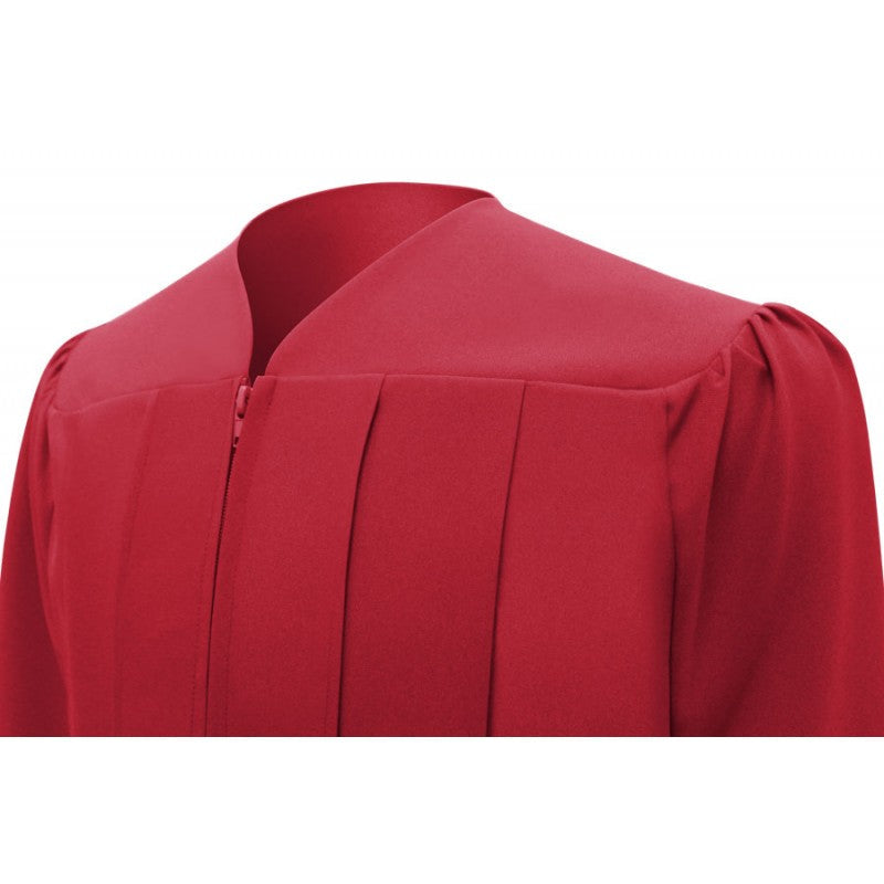 Matte Red Middle School Cap, Gown & Tassel