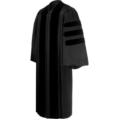 Deluxe Black Clergy Robe - Churchings