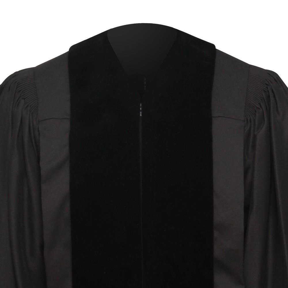 Front Velvet Geneva Clergy Robe - Clergy, Pastor & Minister Robes - Churchings